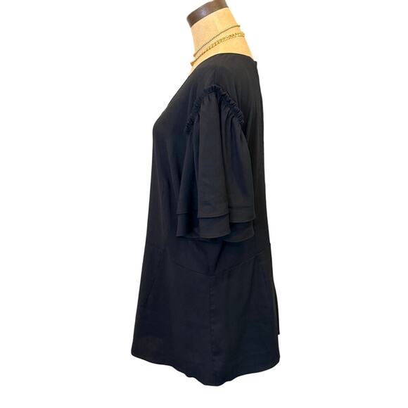 ANN TAYLOR Black Silky Top Shirt Blouse size XXL 2XL - Picture 4 of 7